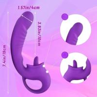 Klitoris ve G Spot Uyarıcı Hareketli Orgazm Dil Vibratör 