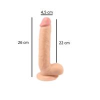 26 Cm Vantuzlu Realistik Penis Anal Vajinal Dildo