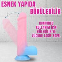 Karanlıkta Parlayan Dildo Ultra Yumuşak Realistik Yapay Penis Dildo 