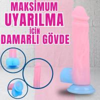 Karanlıkta Parlayan Dildo Ultra Yumuşak Realistik Yapay Penis Dildo 