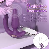 Şarjlı Kablosuz Kumandalı Gizlice Giyilebilir Anal Vajina Klitoris Uyarıcı 3 in 1 Vibratör