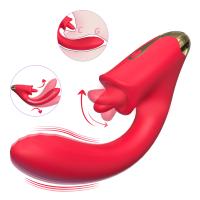 Şarjlı Kıkırdaklı Şekli Ayarlanabilir G Nokta ve Klitoris Uyarıcı Dil Hareketli Vibratör