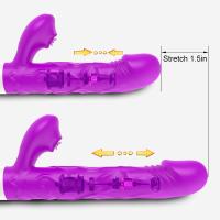 Şarjlı Akıllı Isıtmalı İleri Geri ve Dil Hareketli G-Spot ve Klitoris Uyarıcı Rabbit Vibratör